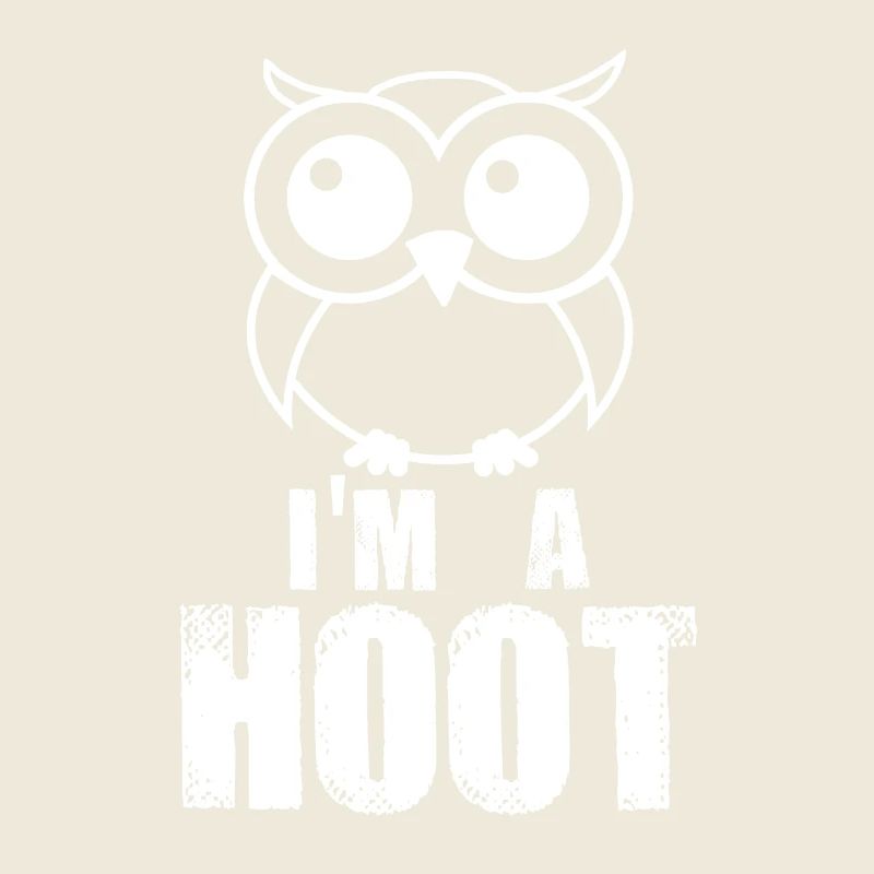 Ich bin ein Hoot! Lustiger netter Vogel-Raubvogel der niedlichen Eule