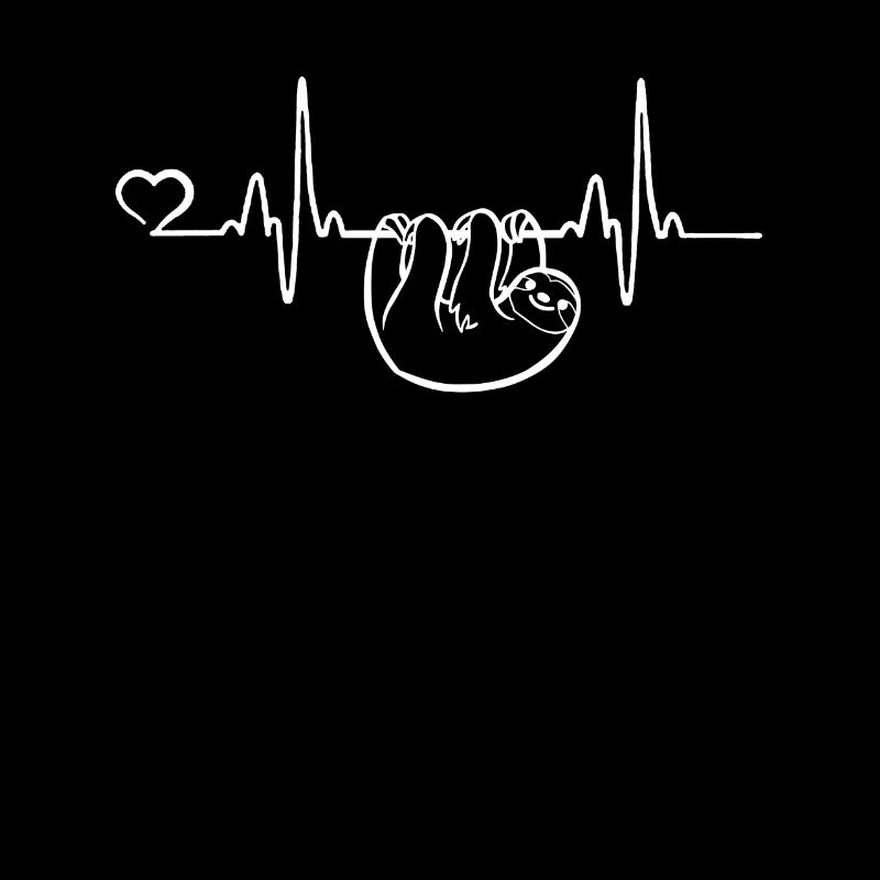 Sloth heartbeat lazy humor depend on gift