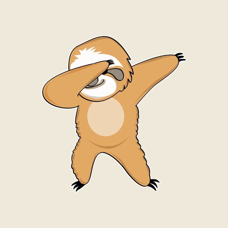 Dabbing sloth dancing funny gift
