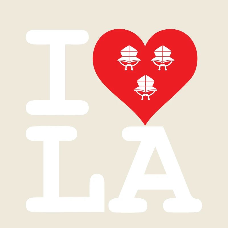 I love LA! white with ribbons