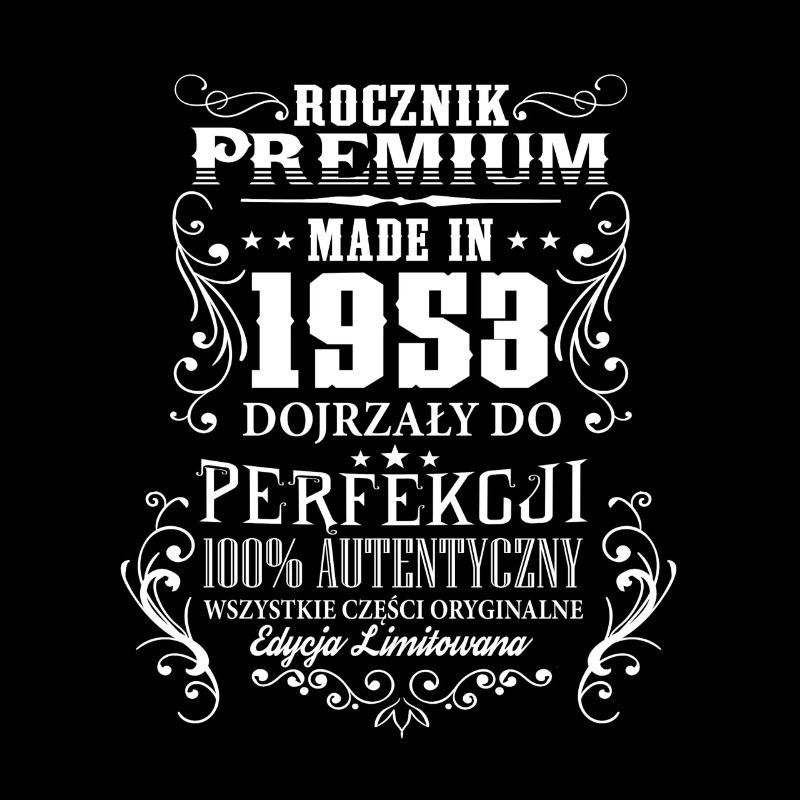 1953 65 Rocznik Premium urodziny prezent PL