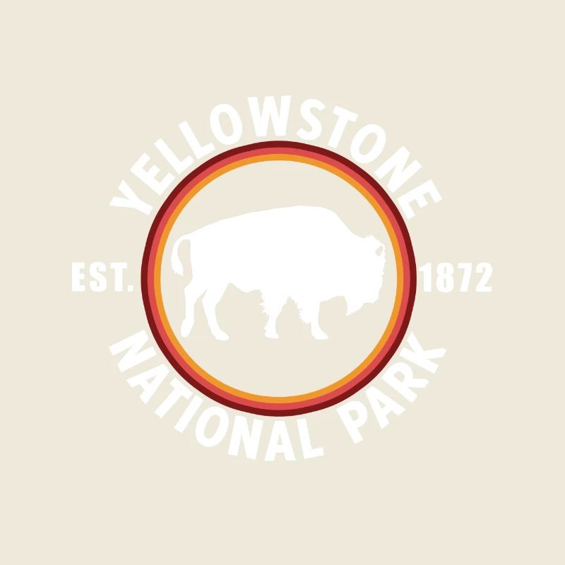 Yellowstone National Park Bison EST 1872