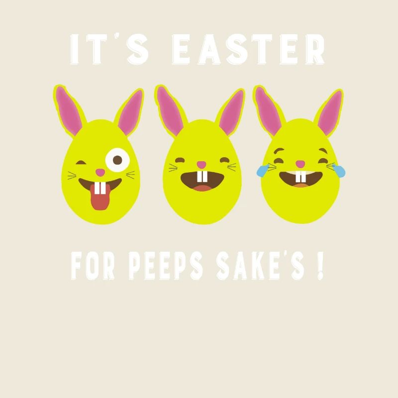 Emoji Bunny Eggs It's Easter For Peeps Sake