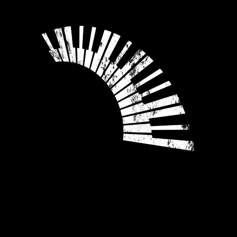 Piano keys shape I love piano gift