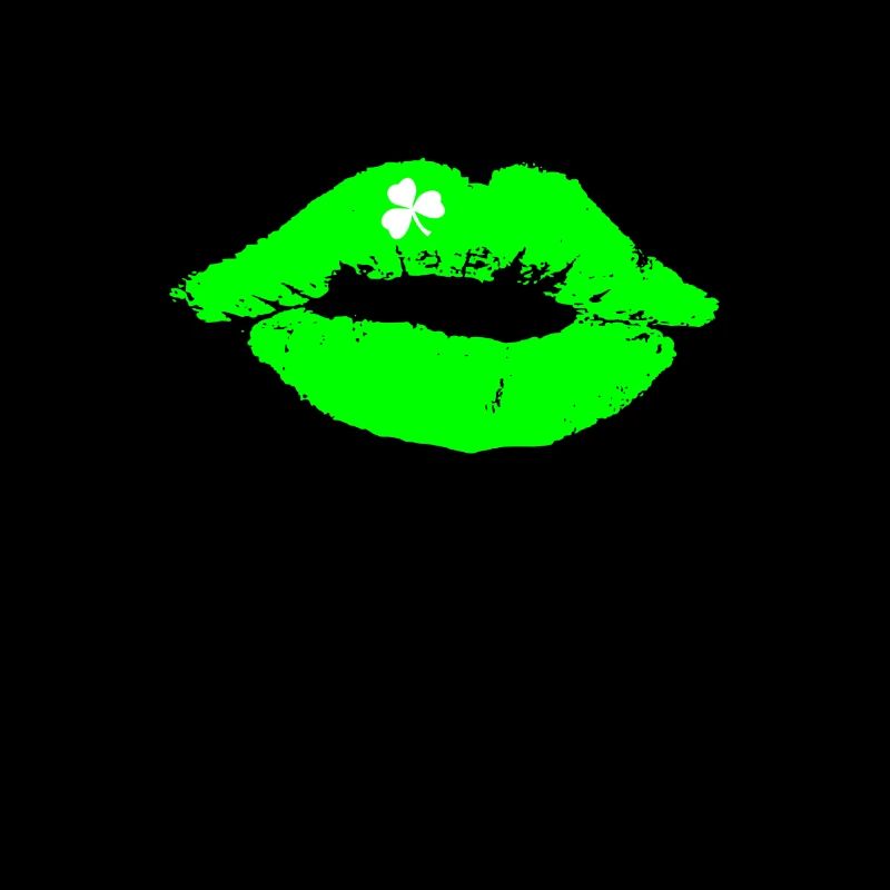 baiser de rouge à lèvres vert avec trèfle St. Patrick