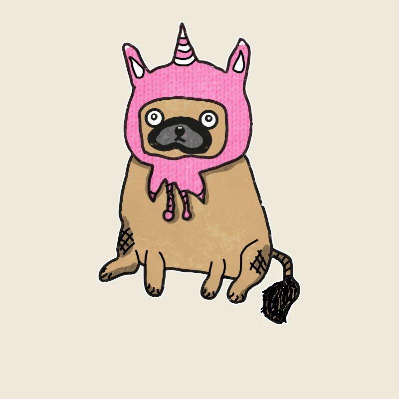 Pugicorn Mops Möpse Einhorn Einhörner Hund Hunde