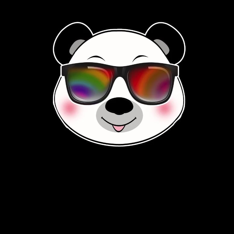 Cooler Panda mit Sonnenbrille Sommer Comic