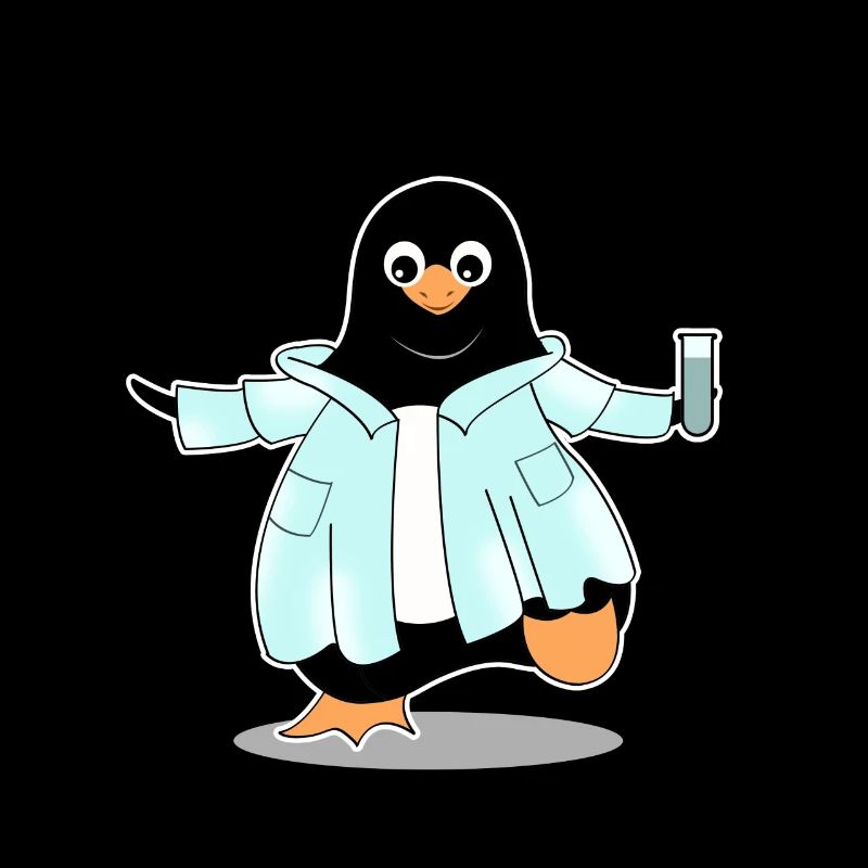 Penguin comic scientist chimie biologie