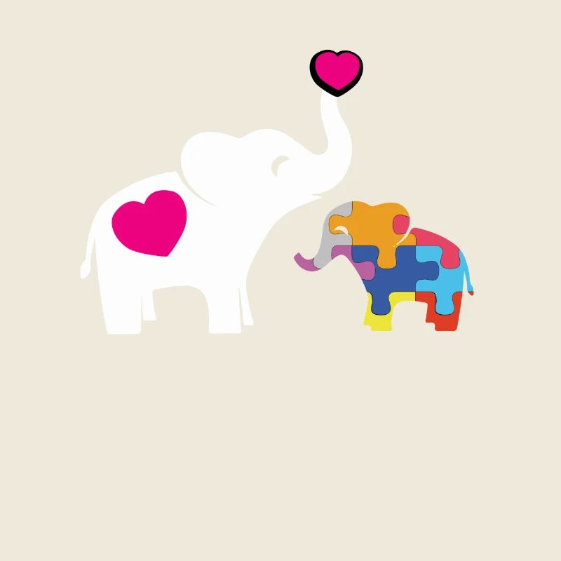 Cadeau de tee-shirt de conscience d'éléphant d'autisme