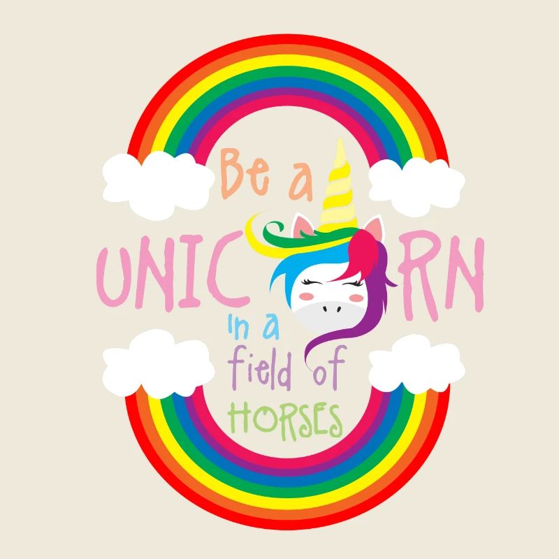 Sei ein Regenbogen-Einhorn