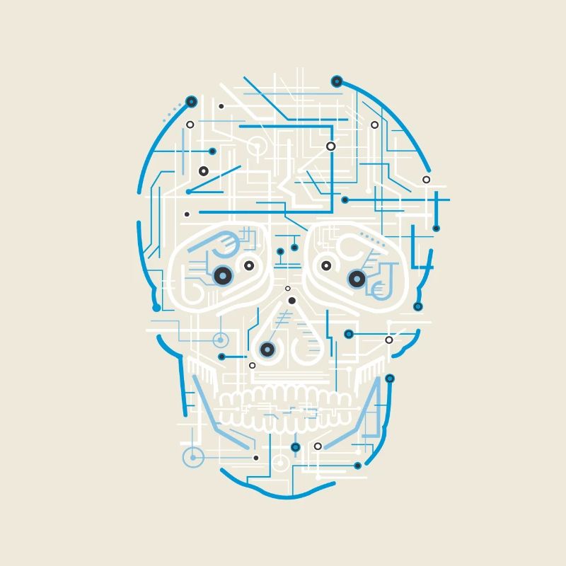 Electric Electronic Skull Skull