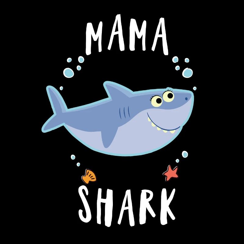 Mama Mutter Hai Fisch cool Muttertag süß Shirt Mom
