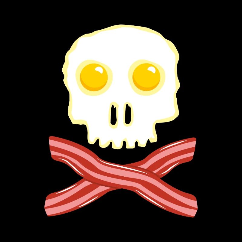 Bacon et oeufs Skull Skull - Oeufs de bacon