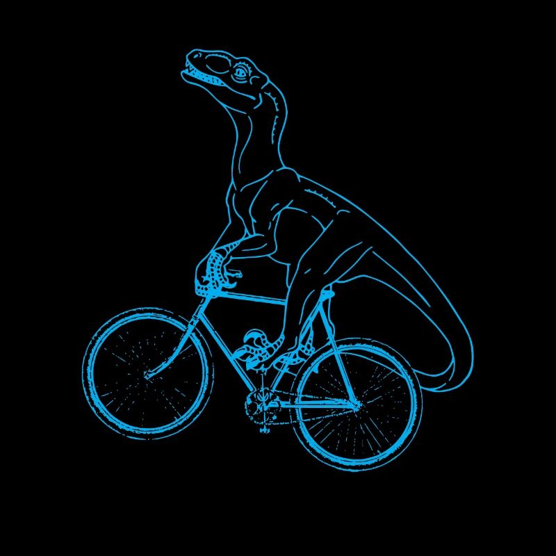 Dino on Bicycle - Dinosaur Funny Gift