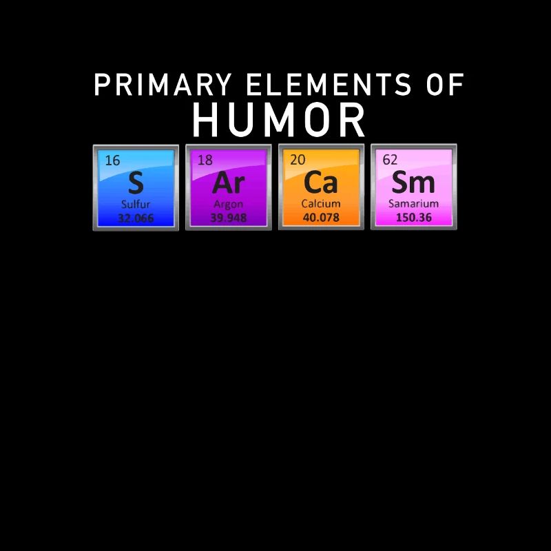 Sarcasme - Éléments de la chimie de l'humour Nerd drôle