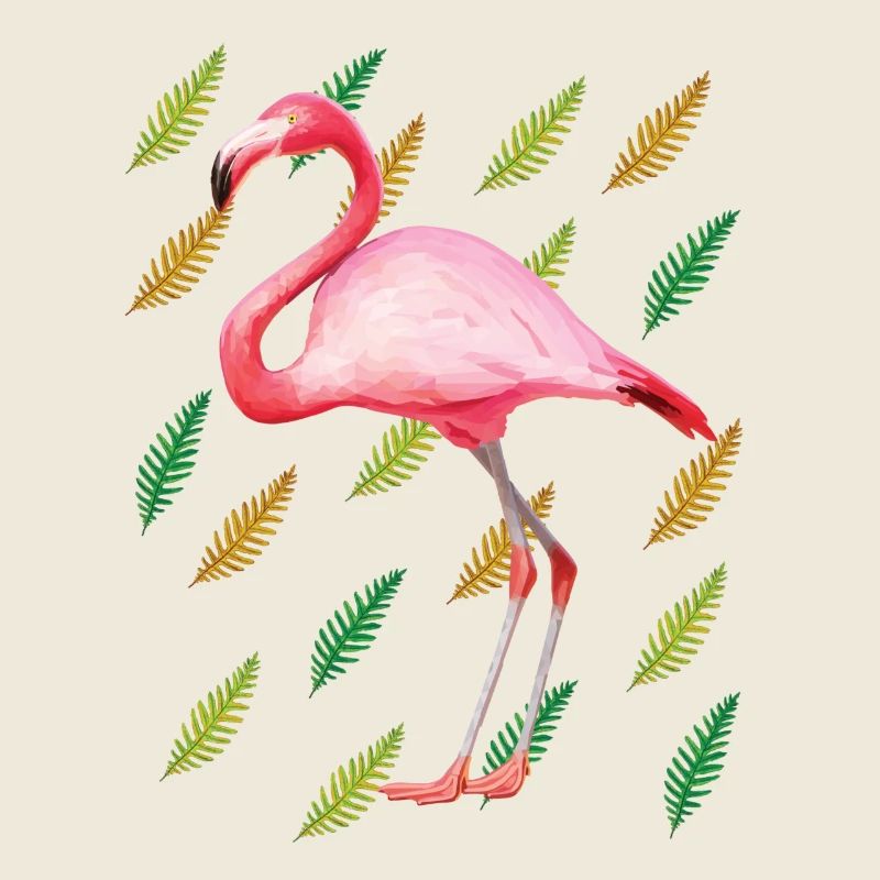 Flamingo mit Federn