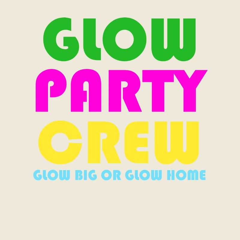 Lustiges Retro Glühen-Party-Crew-Glühen-großes oder Glühen-Haus