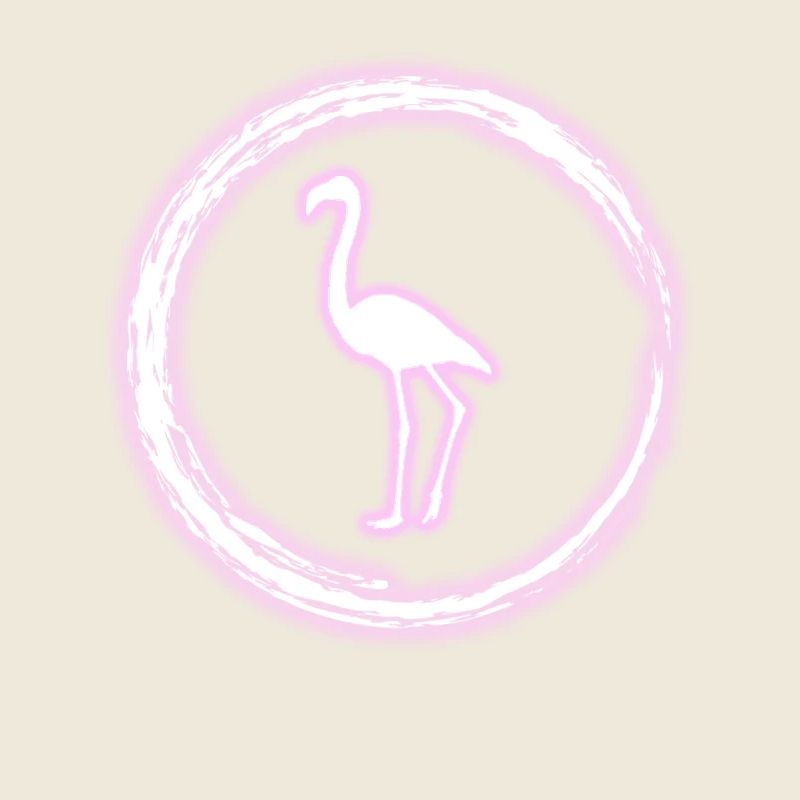 Glow Circle Flamingo Bright Neon Glowing Effect