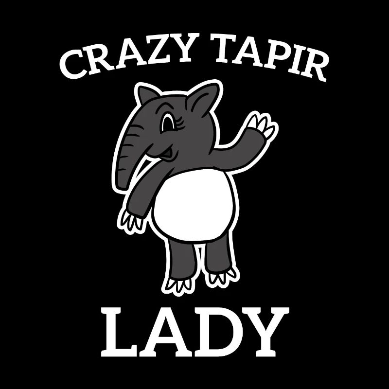 Crazy Tapir Lady T-Shirt Funny Malayan Tapir Pun