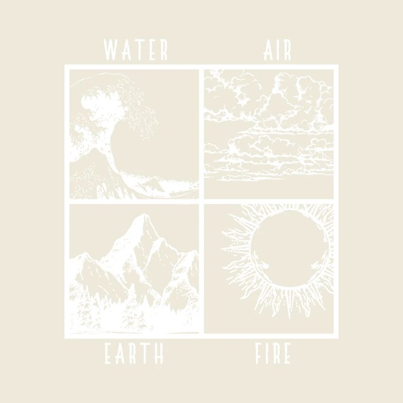 Water Air Earth Fire 4 Elements Shirt Gift