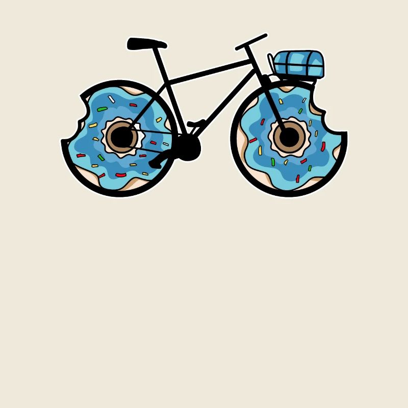 Bicycle Cyclist Donut Doughnut Wheel Gift Idea