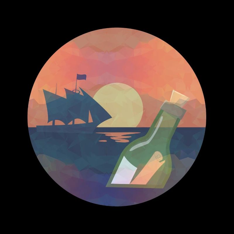 Message in a bottle / sailboat / sailing