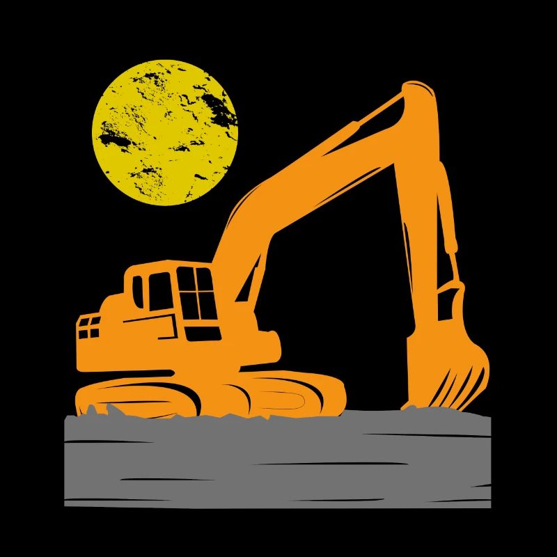 Excavator construction worker construction site excavating children