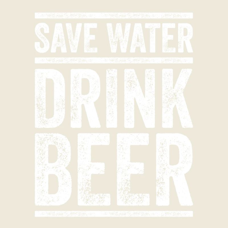 Spare Wasser trinke Bier Statement Geschenk