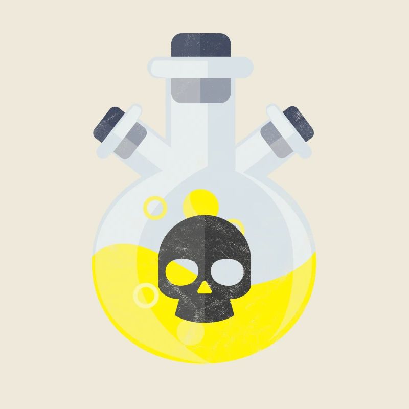 Avertissement de danger de crâne de chimie de cadeau de nerd