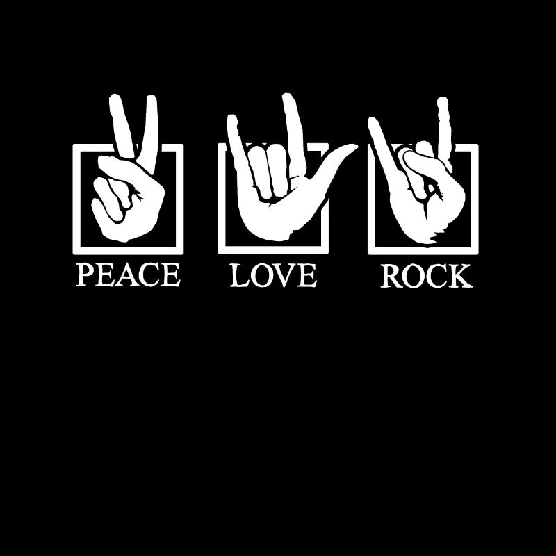 Gebärdensprache Shirt Geschenk Taub Peace Rock