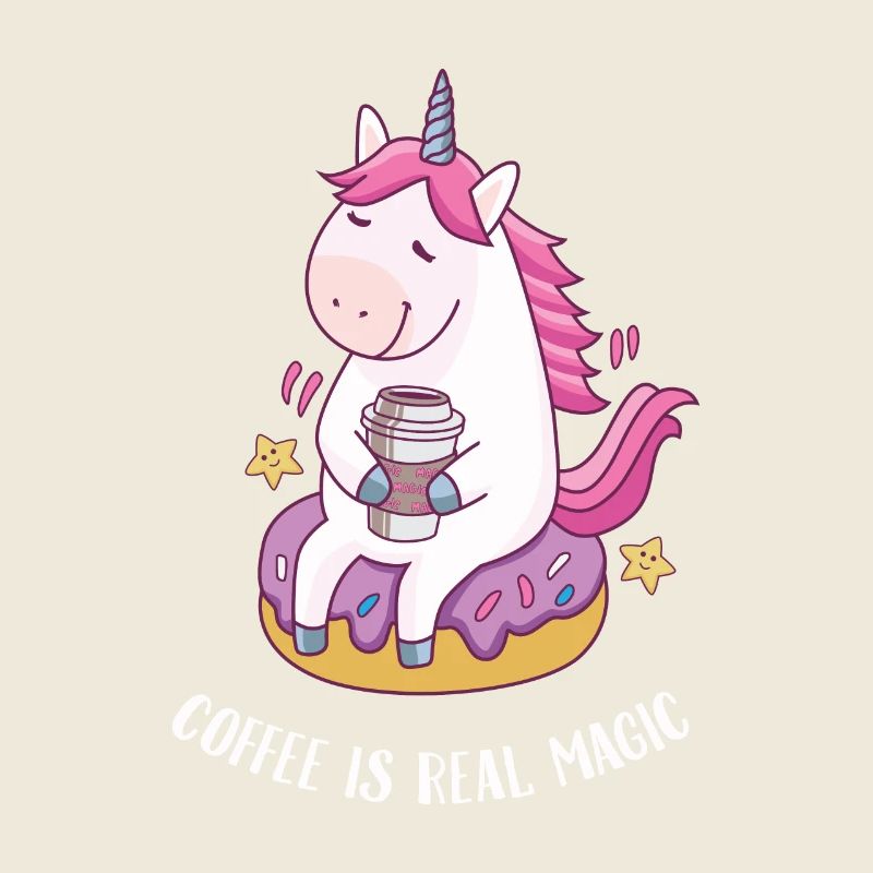 Coffee Is Real Magic - Coffee Unicorn Gift