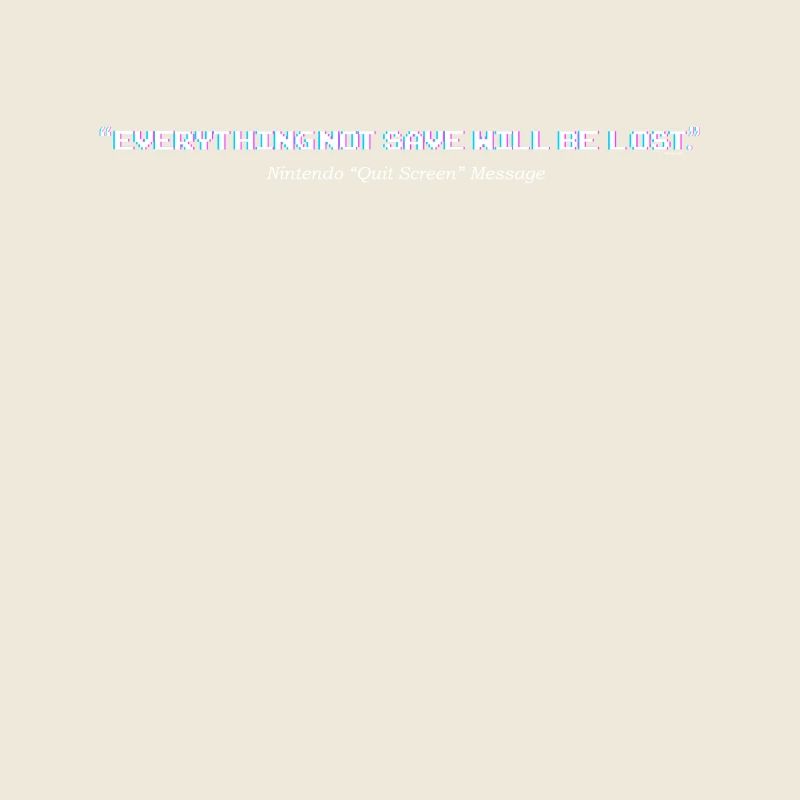 Retro Computer Screen message