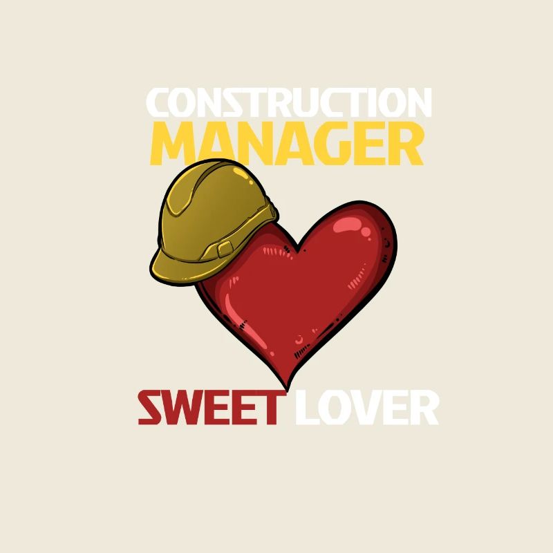 Construction Worker Heart Love Design