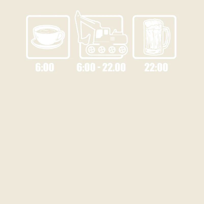 Kaffee Bagger Bier Baggerfahrer Shirt