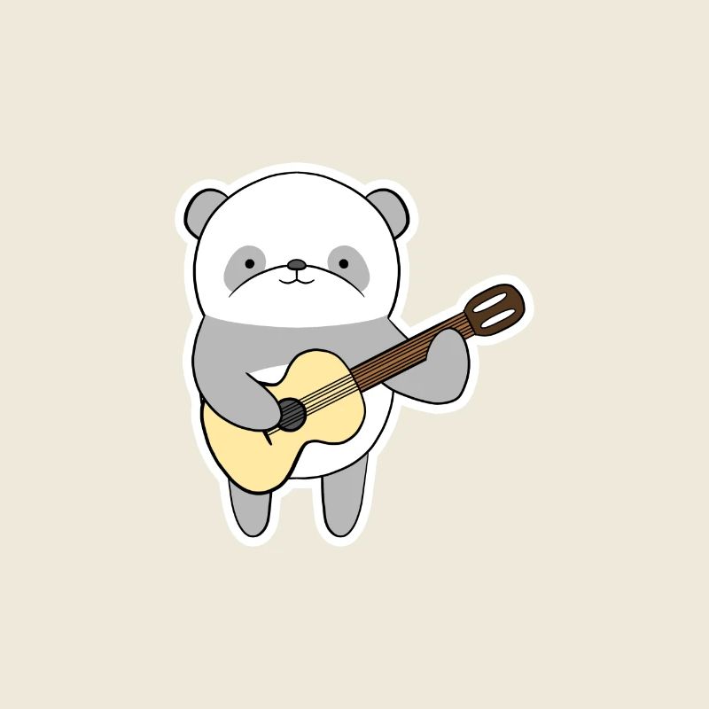 Panda with guitar