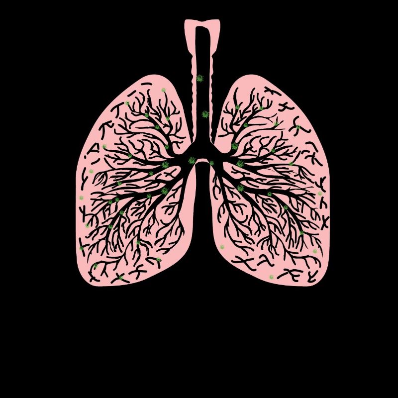 Lungs with virus