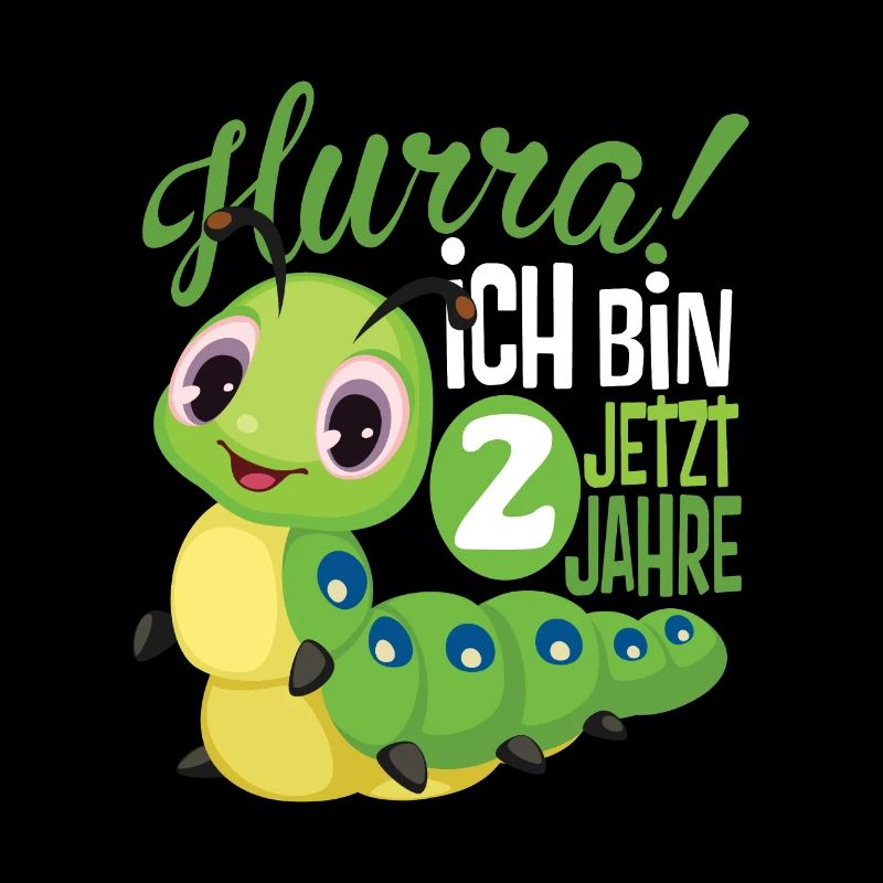 2 Geburtstag Kinder Raupe 2 Jahre