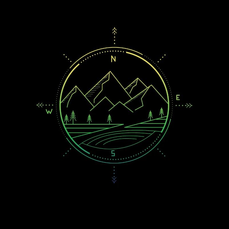 Mountains compass