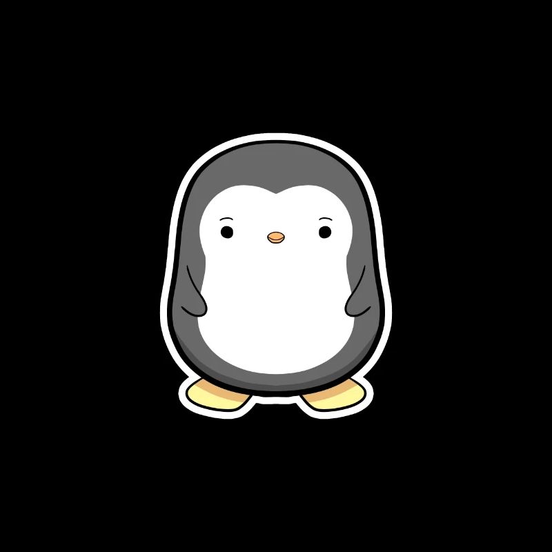 Kleiner Pinguin Cartoon Sticker