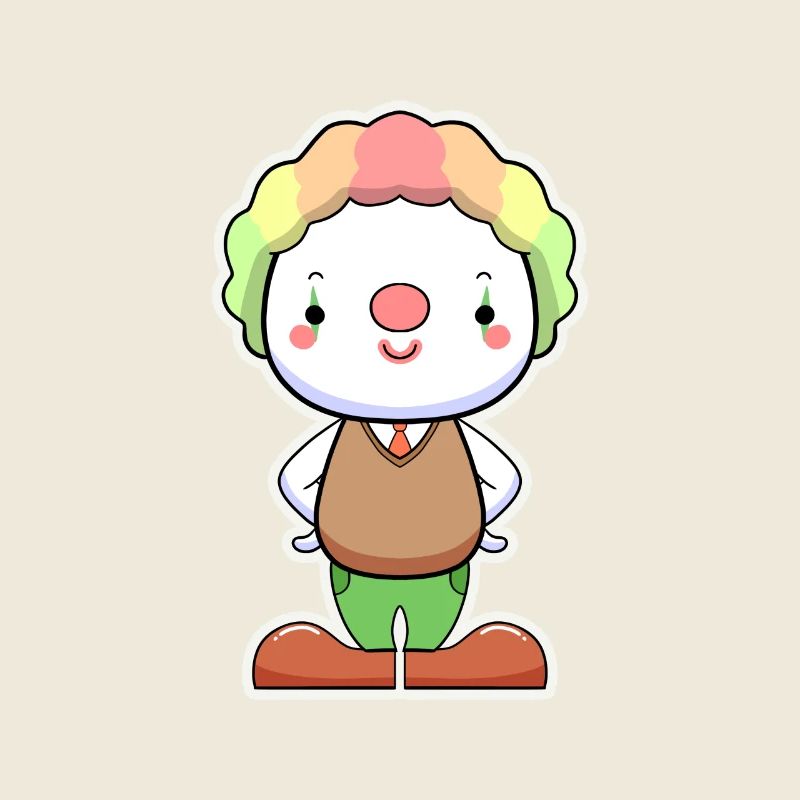 Colourful clown charm
