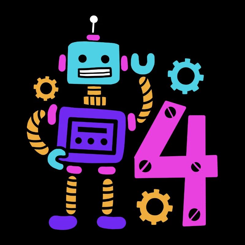 Robot 4e anniversaire 4 ans