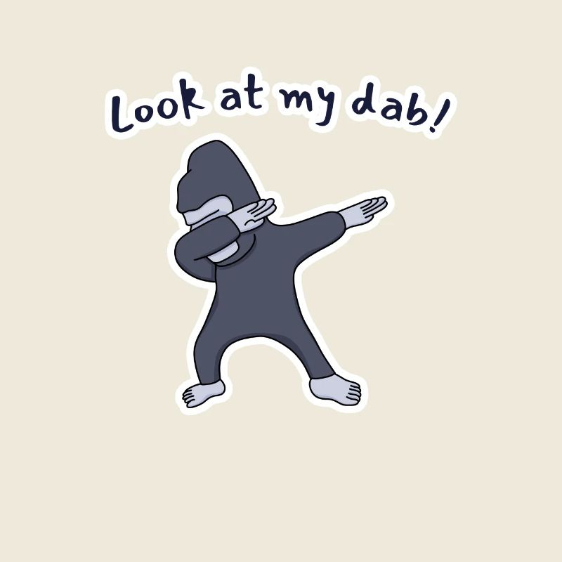 Regarde mon dab ! Gorille