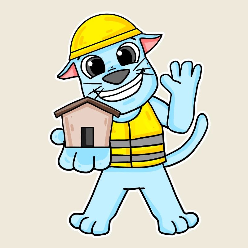 Cadeau de construction de maison de chat constructeur