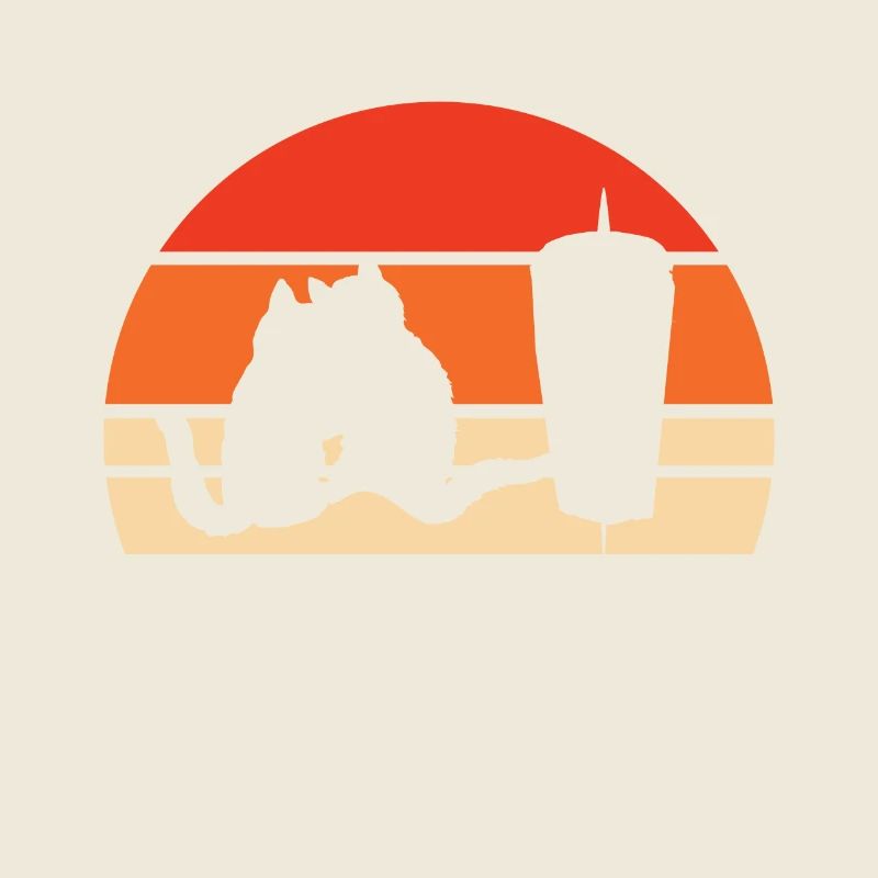 Stylized cat and office window design