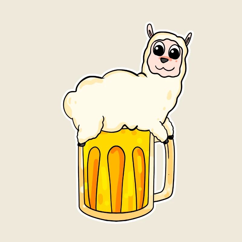 Alpaga et bière