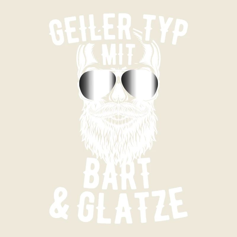 Geiler Typ Mit Bart & Glatze Glatzkopf Bartträger