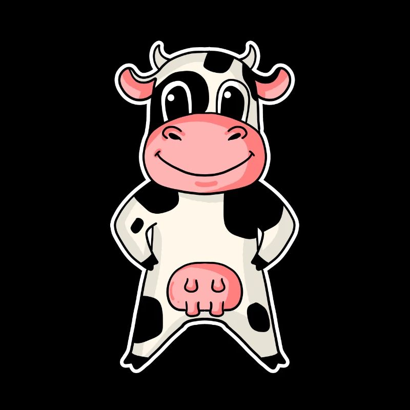 Kuh Bauer Landwirtschaft Illustration