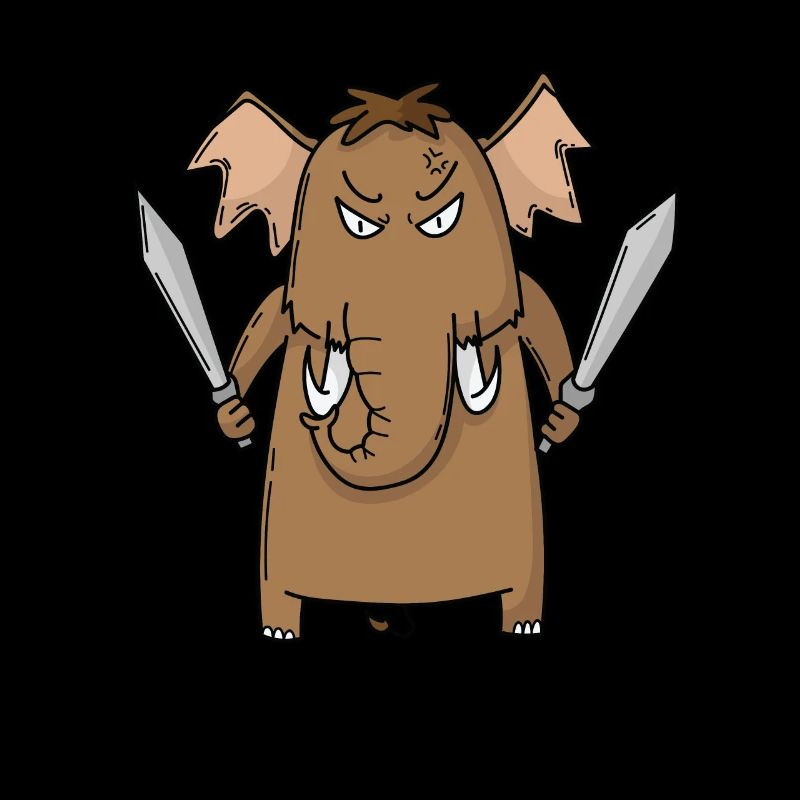 Mammoth with sword