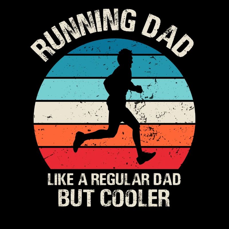 Running Dad Funny Marathon Runner Vintage