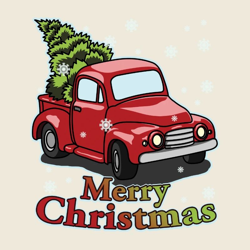 Noël rouge de camion de Noël Arbre de Noël Noël
